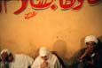 Le repos apr�s la c�r�monie de dhikr. A droite le grand chanteur soufi, Ahmad al-Tuni. Mouled de Sidi 'Ali Zein al-Abidin. Le Caire.  Rest after a ceremony of dhikr.  On right-hand side the great sufi singer, Ahmad Al-Tuni.  Mulid of Sidi ' Ali Zein Al-Abidin. Cairo.  
